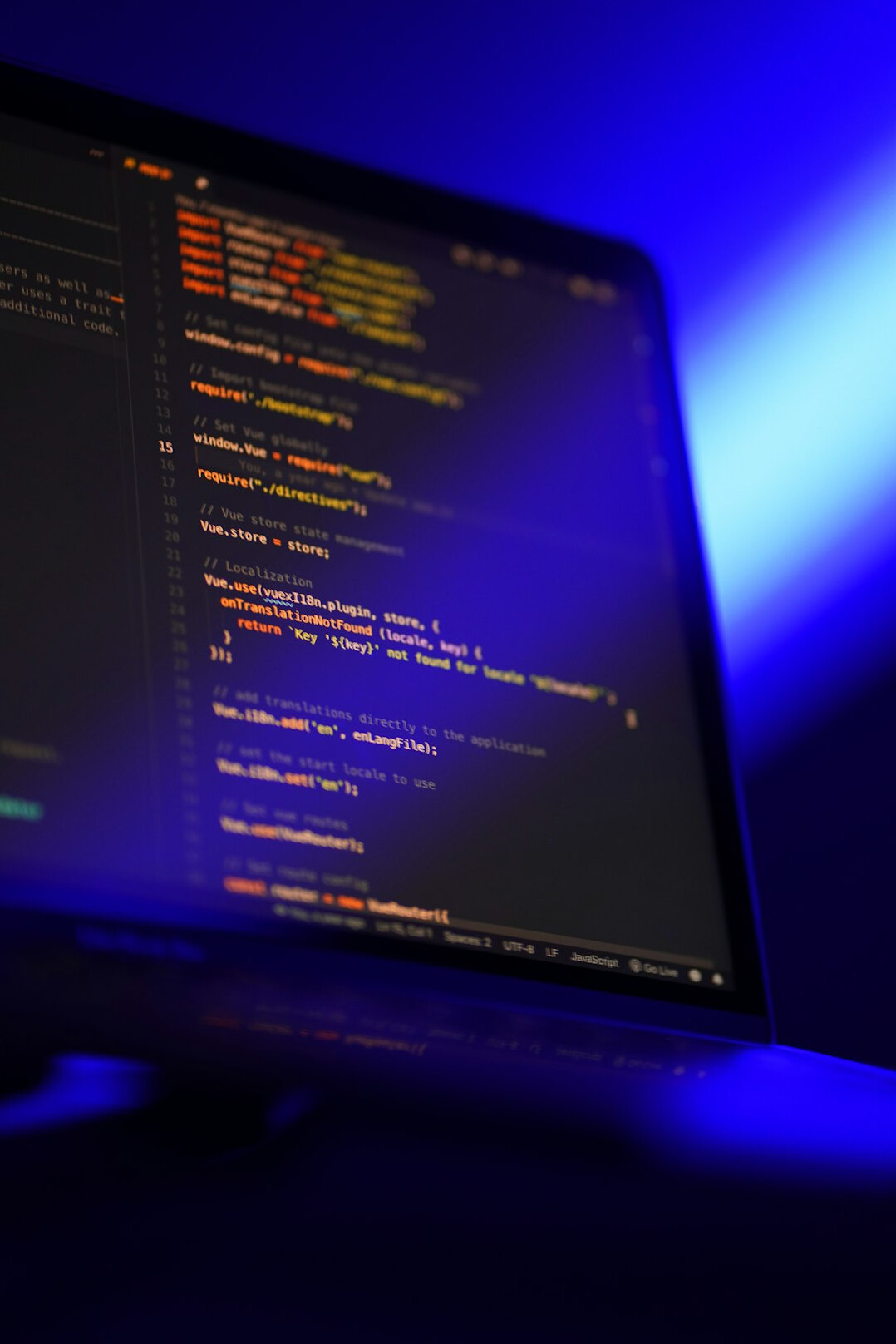 software code on screen